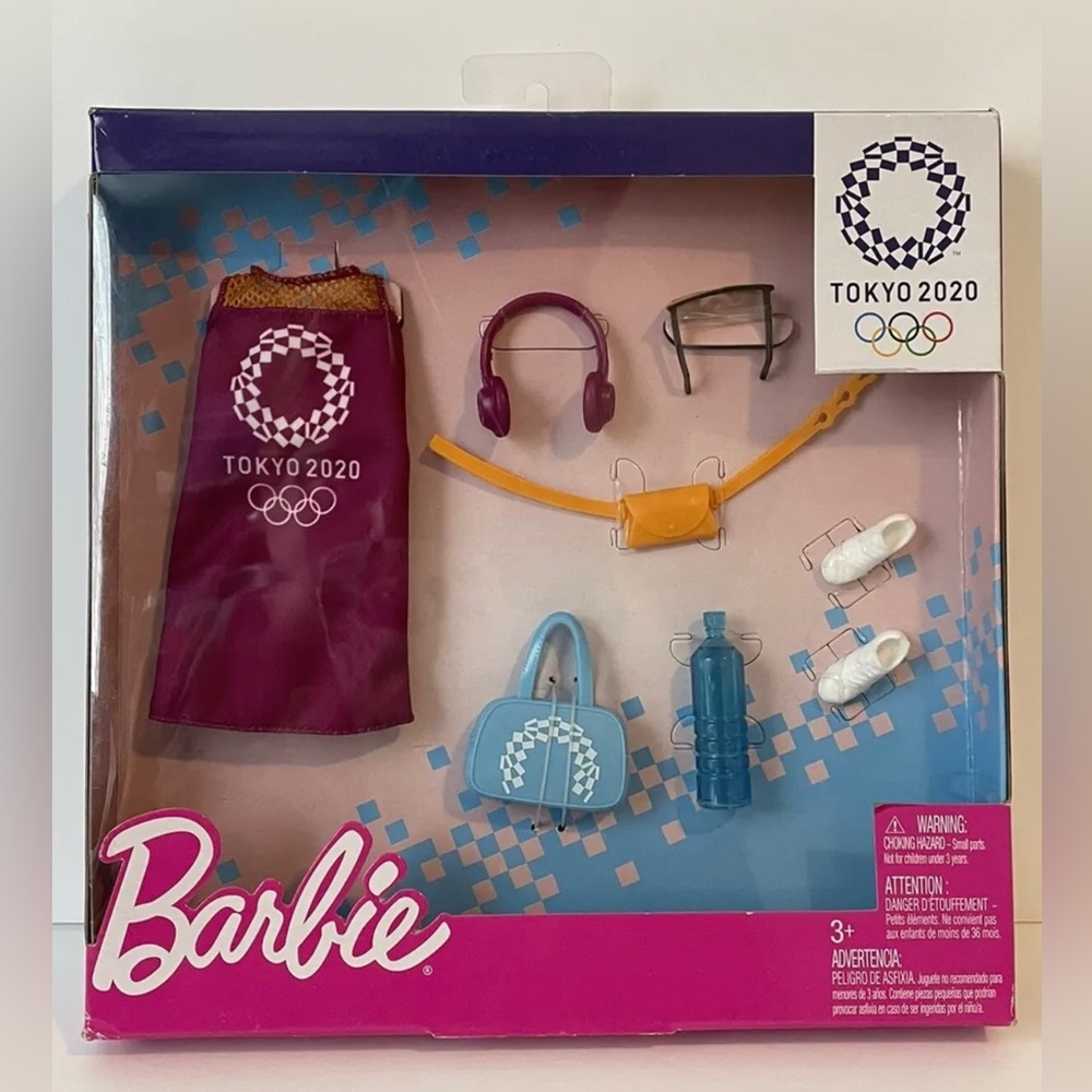 Barbie Fashion Pack of Doll Clothes Olympic Games Tokyo 2020: Dress w/6 Accessor